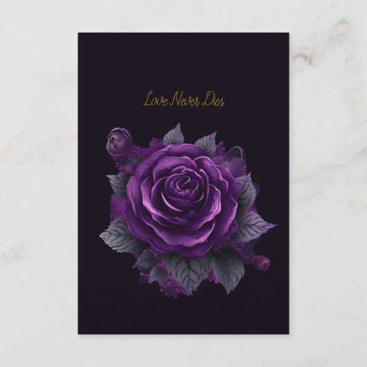 Elegante  Gotische Bruiloft Dank u Behuizing Informatiekaartje (Achterkant)