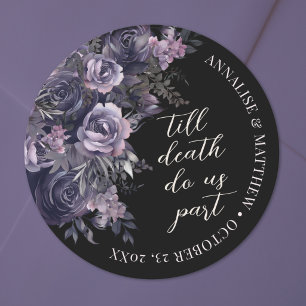 Elegante Gotische Bruiloft Ronde Sticker