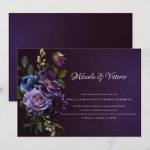 Elegante gotische donkere bloem bruiloft