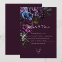 Elegante Gotische Donkere Bloemen Bruiloft