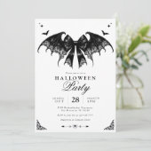 Elegante Gotische Halloween Party Uitnodiging (Staand voorkant)