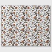 Elegante Gotische Herfst Oogst en Koe Skulls Cadeaupapier (Vlak)