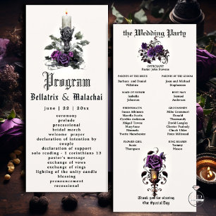 Elegante Gotische Kaars Diepe Amethist Paarse Roos