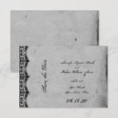 Elegante Gotische Kant Posh Bruiloft Save the Date (Voorkant / Achterkant)