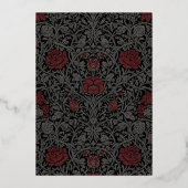 Elegante gotische Moody Botanische bruiloft Folie Uitnodiging (Achterkant)