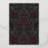 Elegante gotische Moody Botanische bruiloft Folie Uitnodiging (Achterkant)