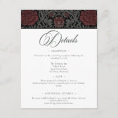 Elegante gotische Moody Botanische bruiloft Informatiekaartje (Voorkant)