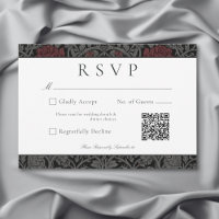 Elegante gotische Moody Botanische bruiloft QR