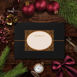 Elegante gotische retouradres-envelop envelop