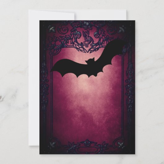 Elegante gotische trouwkaart save the date uitnodi kaart (Achterkant)