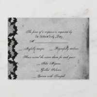 Elegante Gotische Vleermuis Kant Posh RSVP Briefka