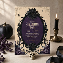 Elegante Gotische Zwarte Bloem Volwassenen Hallowe