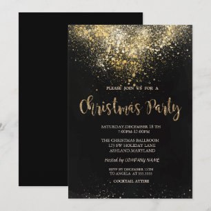Elegante Goud Confetti Company Kerstfeest Partij Kaart