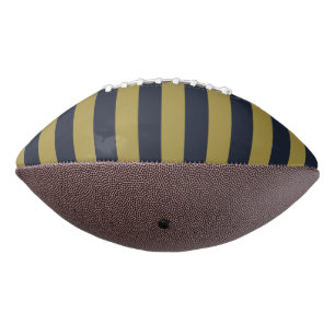 Elegante goud- en marineblauwe verticale strepen american football