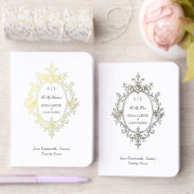 Elegante goud-folie bruiloft notitieboek set