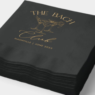 Elegante goud folie gestempelde Bach Club op maat Servetten