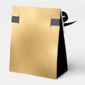 Elegante goud folie moderne monogram naam script bedankdoosjes (Achterkant)