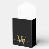 Elegante goud folie moderne monogram naam script bedankdoosjes (Geopend)