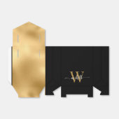 Elegante goud folie moderne monogram naam script bedankdoosjes (Uitgevouwen)