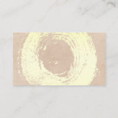 Elegante Goud Geborstelde Cirkel | Textuur Achterg Visitekaartje (Achterkant)