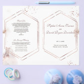 Elegante goud glans washes lijst trouwprogramma flyer (Enkel)