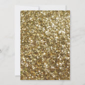 Elegante Goud Glitter Bedrukte Bruiloft Kaart (Achterkant)