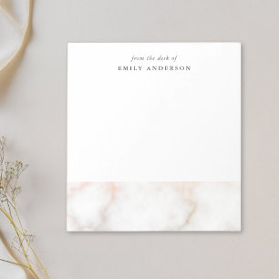 Elegante goud marmer monogram Van het bureau van Notitieblok