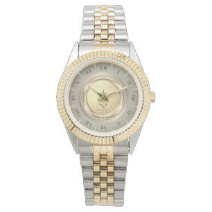 Elegante goud & zilver klassieke Romeinse cijfers  Horloge