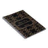 Elegante Goud Zwarte Great Gatsby Trouw Planner Notitieboek (Rechterzijde)