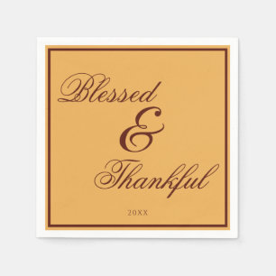 Elegante goudbruine Thanksgiving Servet