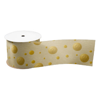 Elegante gouden 50ste Jubileum stippen Lint