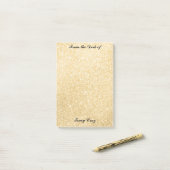 Elegante gouden aangepaste post-it notities post-it® notes (Op bureau)