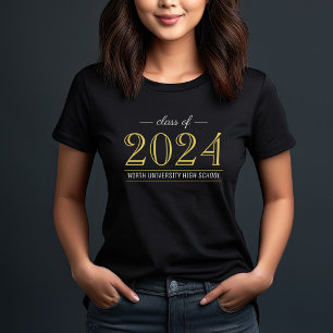 Elegante Gouden Afstudeerklas van 2022 Maatwerk Tri-Blend Shirt