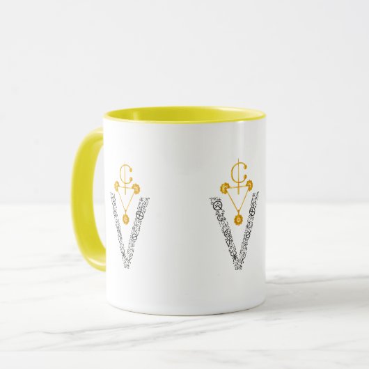 Elegante Gouden Amazigh Signe MOKKOP Mok (Voorkant links)