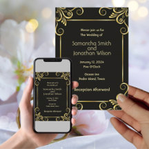 Elegante gouden Art Deco Vintage bruiloft
