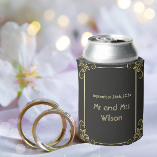 Elegante gouden Art Deco Vintage bruiloft Koelbox Blikjeskoeler
