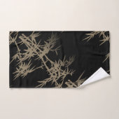 Elegante gouden bamboe op zwart bad handdoek (Handdoek)