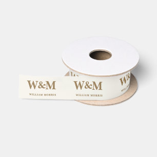 Elegante gouden bedrijfslogo merk lint