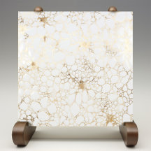 Elegante Gouden Bellenaderen Marmeren Stijl