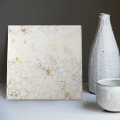 Elegante Gouden Bellenaderen Marmeren Stijl Tegeltje