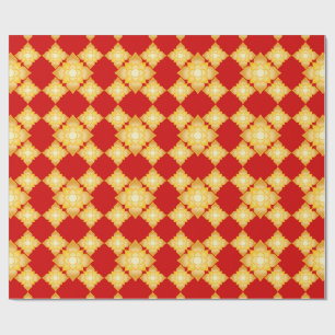 Elegante gouden bloem geometrisch naadloos patroon cadeaupapier