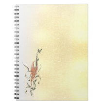 Elegante Gouden Bloem Rank Spiraal Foto Notitieboe