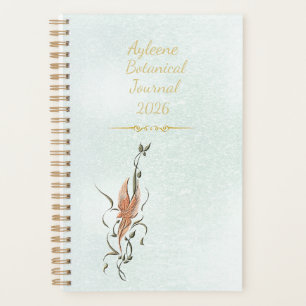 Elegante Gouden Bloem Rank Spiraal planner