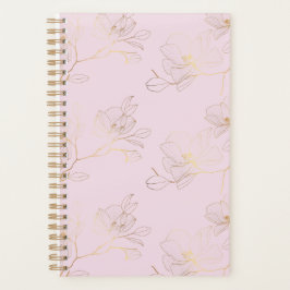 Elegante gouden bloem wekelijks / maandelijks planner