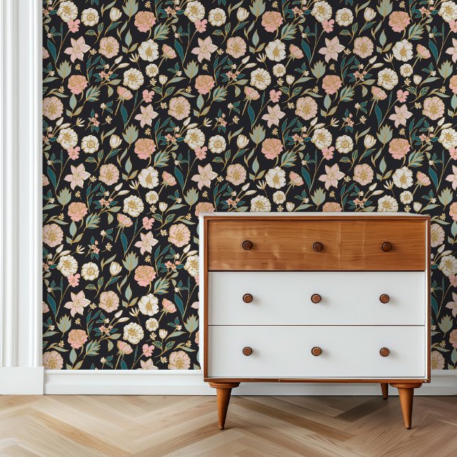 Elegante  gouden bloemen aangepaste achtergrond behang (Creator heeft geüpload)