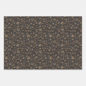 Elegante gouden bloemmotieven met ingewikkelde bla inpakpapier vel (Voorkant 2)