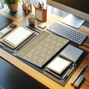Elegante Gouden Bloemornamenten Vintage Planner