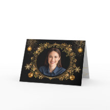 Elegante gouden bloemrijke nieuwjaarsfeest uitnodi