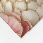 Elegante Gouden Bloemtypografie Fleece Deken (Hoek)