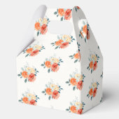 Elegante gouden blos bloemenbruiloft bedankt bedankdoosjes (Achterkant)